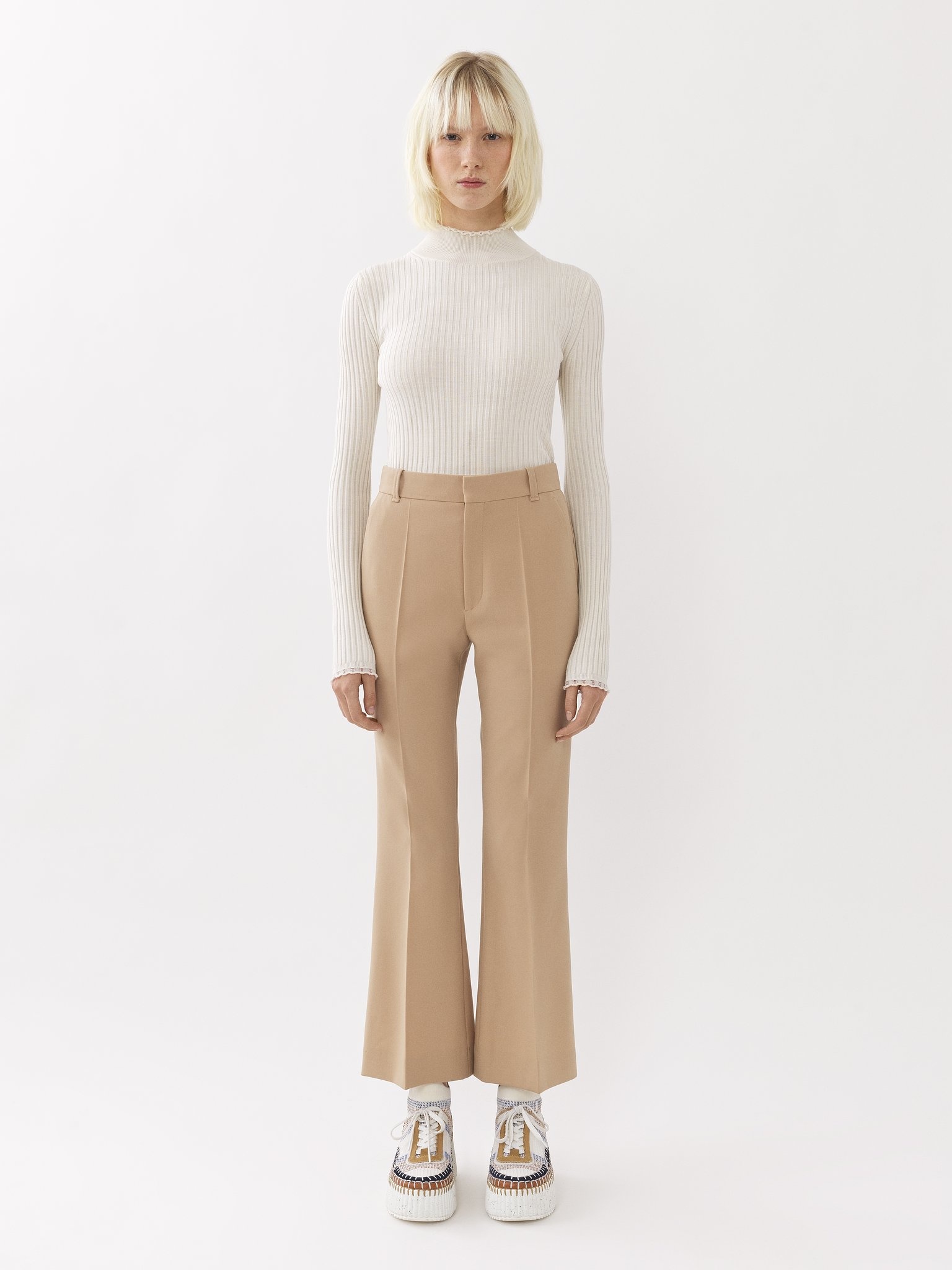 CROPPED BOOTCUT PANTS - 2