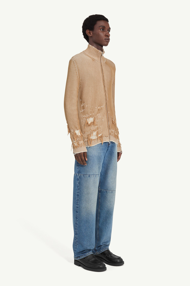 MM6 Maison Margiela Ribbed knit cardigan outlook