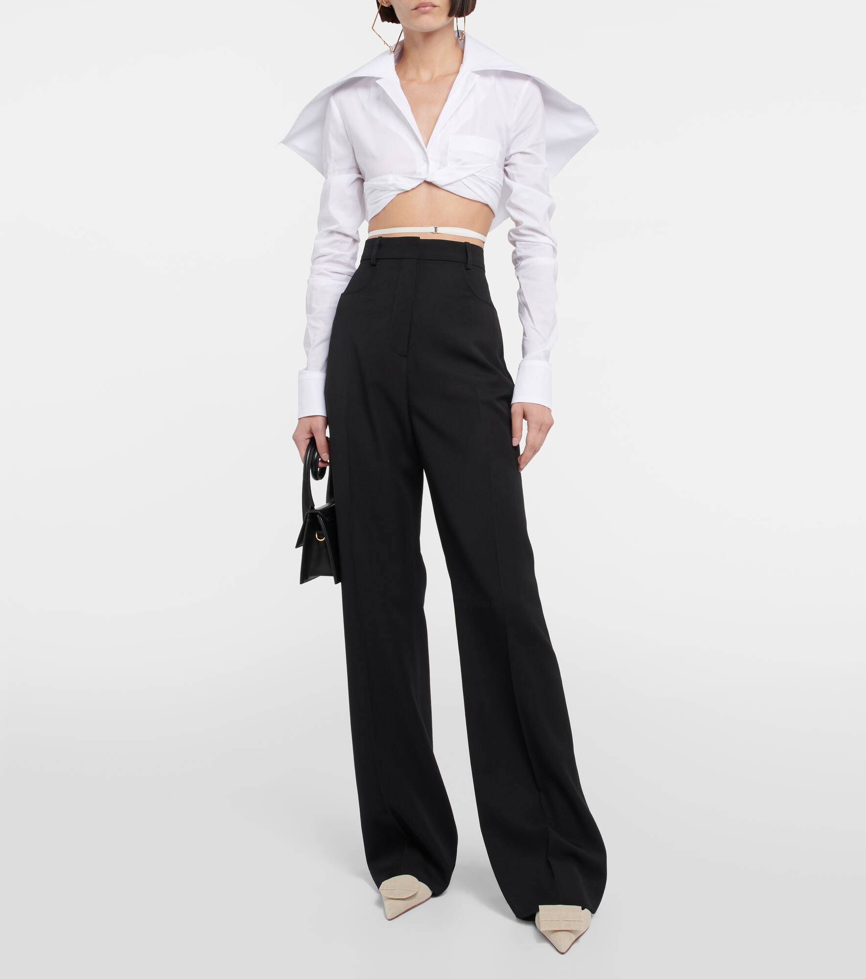 La Chemise Meio cotton cropped shirt - 2