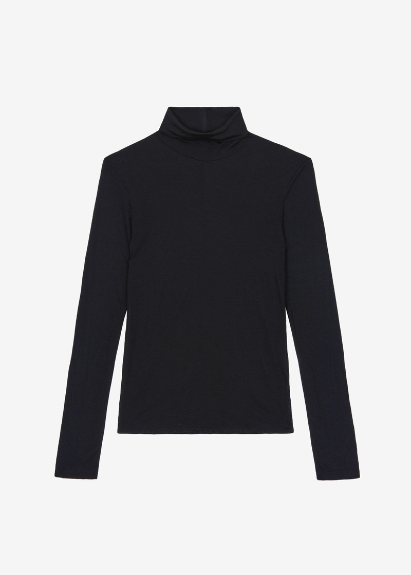 Evren Sheer Turtleneck - Black 7