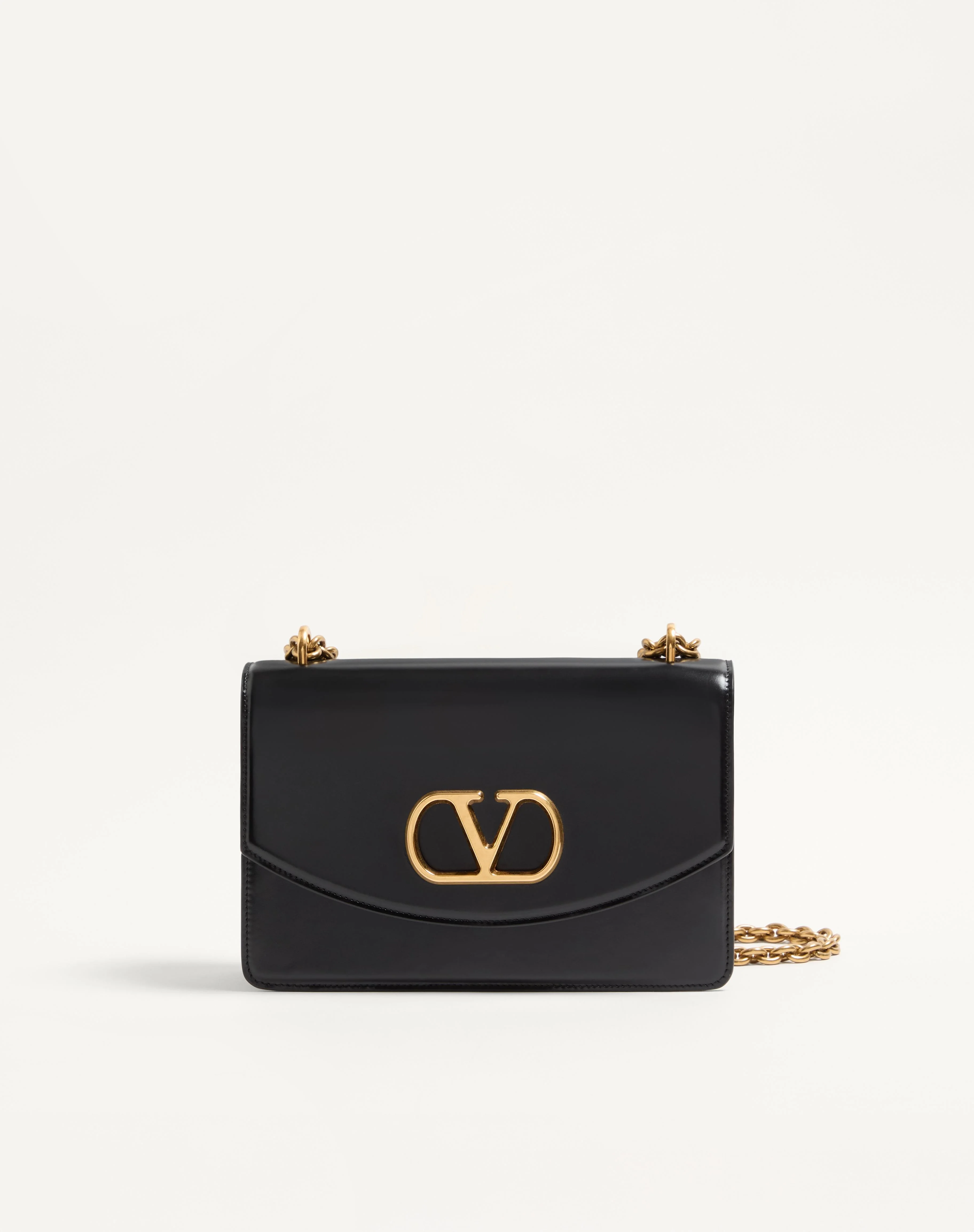 VALENTINO GARAVANI VAIN SHOULDER BAG IN SHINY CALFSKIN - 1