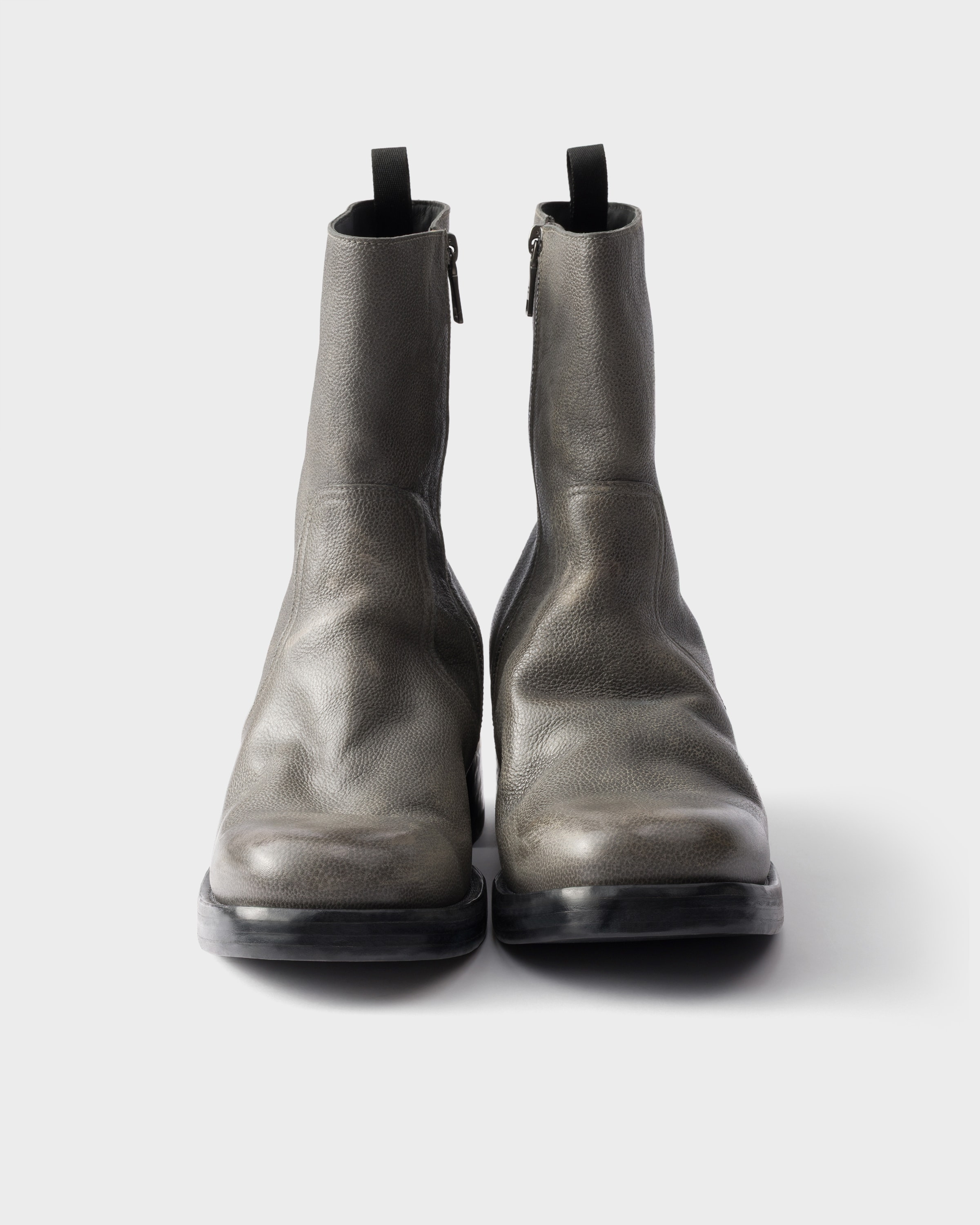 Leather booties - 7