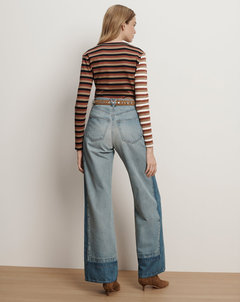 DILIA STRIPED BUTTON-DOWN T-SHIRT 5