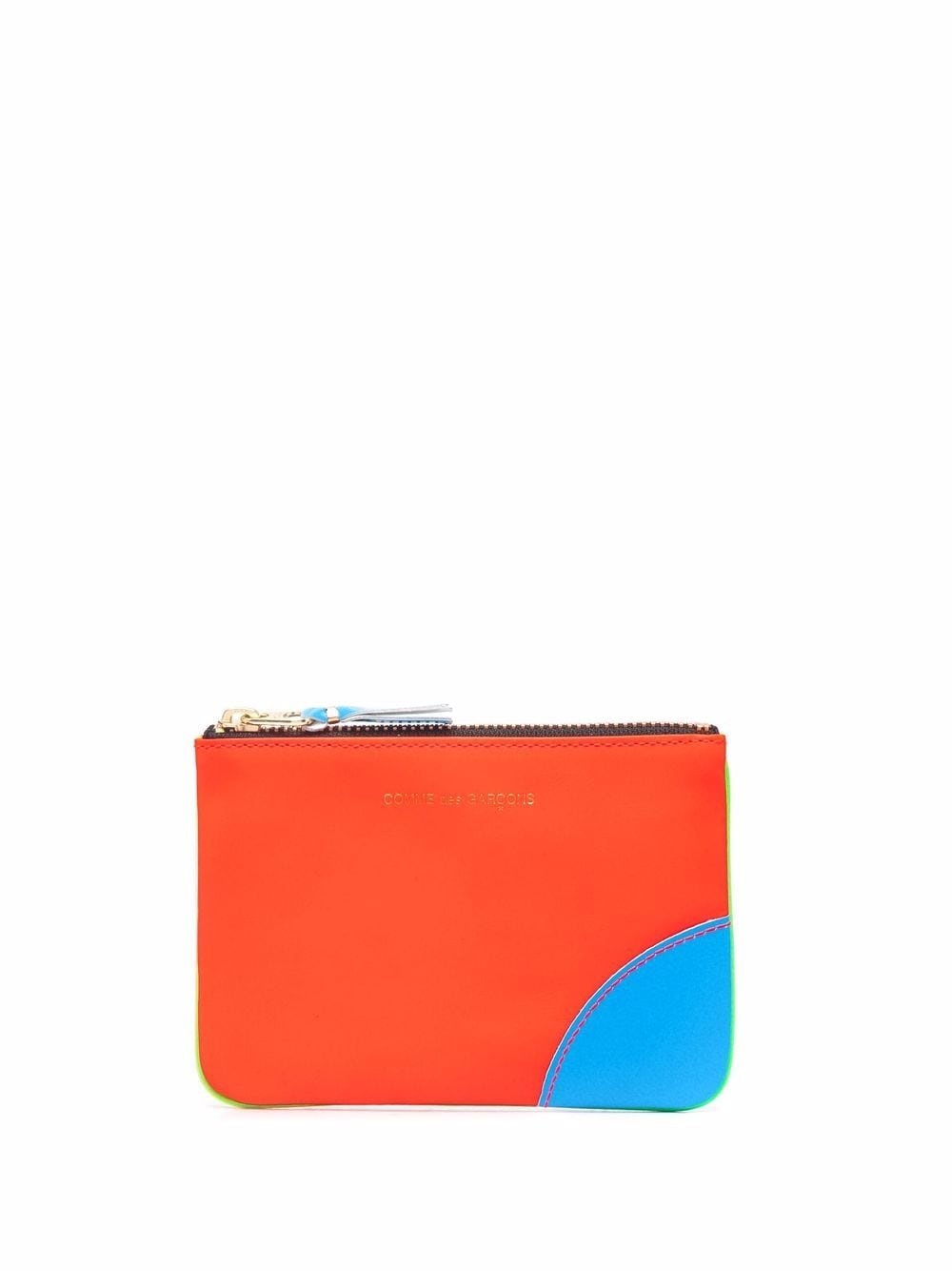 Mini Purse In Leather With Super Fluo Zip - 1