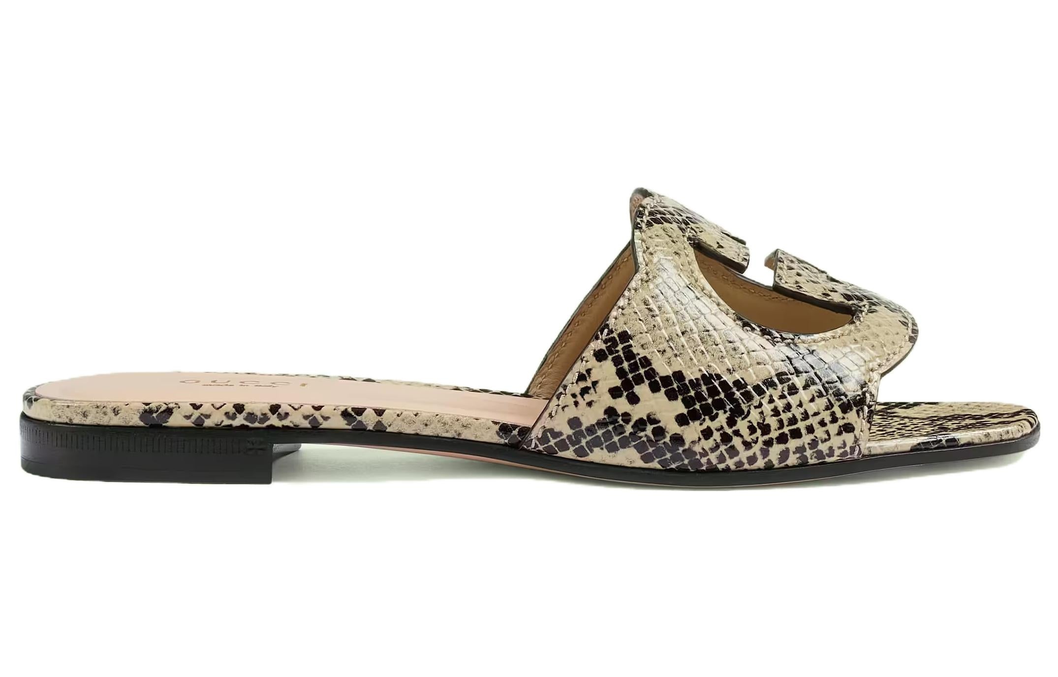 (WMNS) Gucci Cut-out Slide Sandals 'Interlocking G - Neutral' 694451-19Y00-9719 - 2