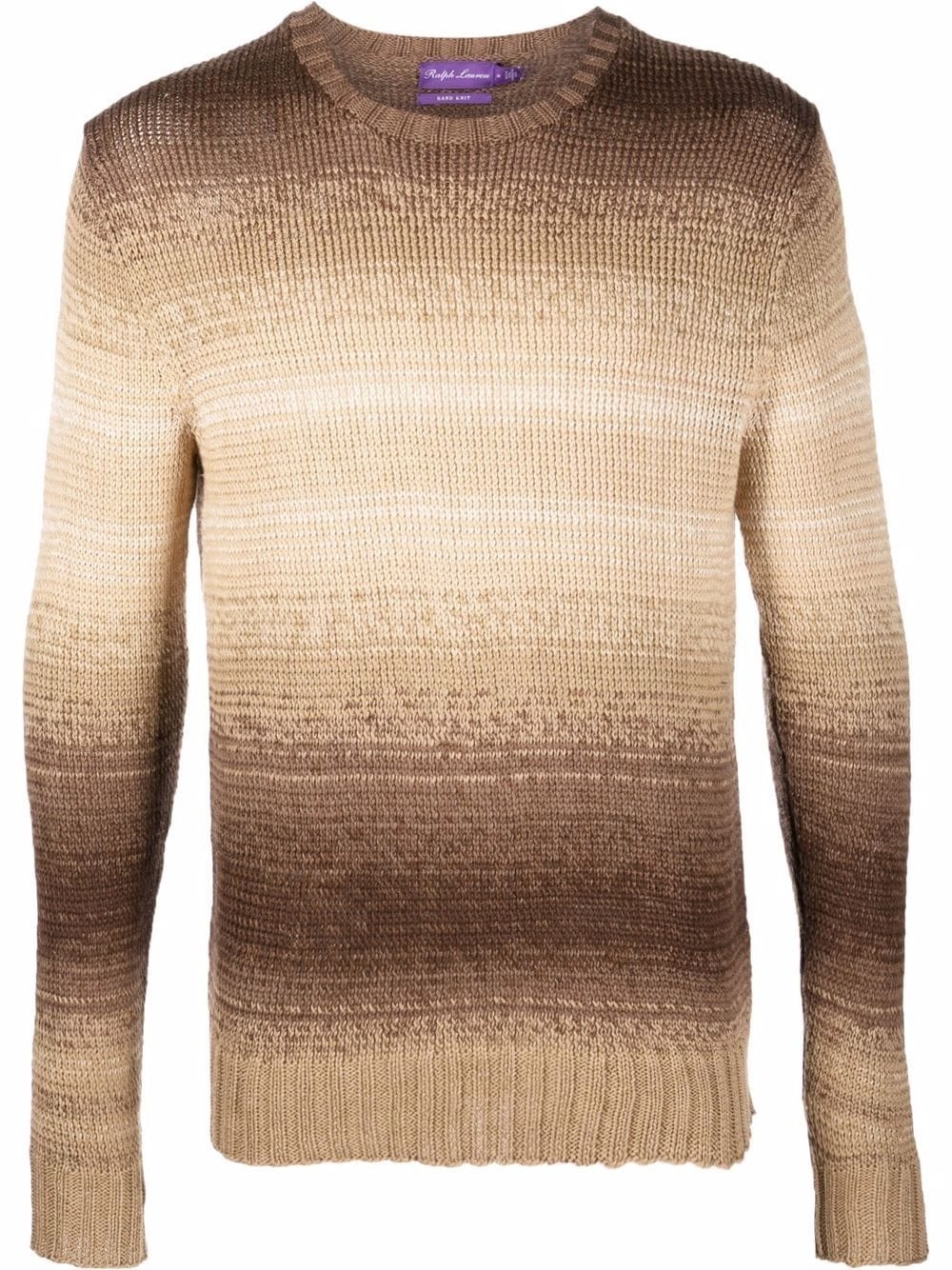 ombré-effect long-sleeved sweater - 1