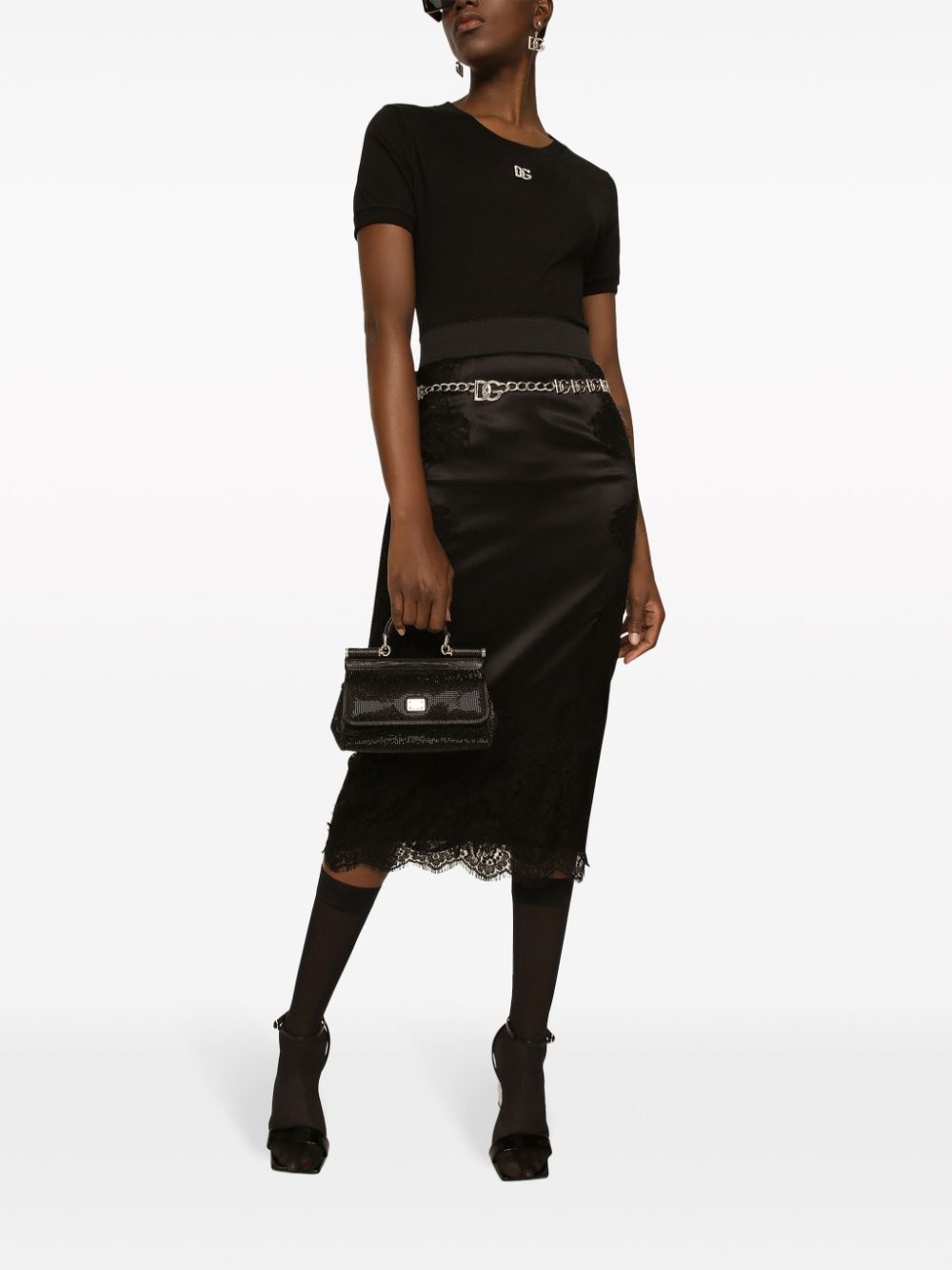 satin midi skirt - 2