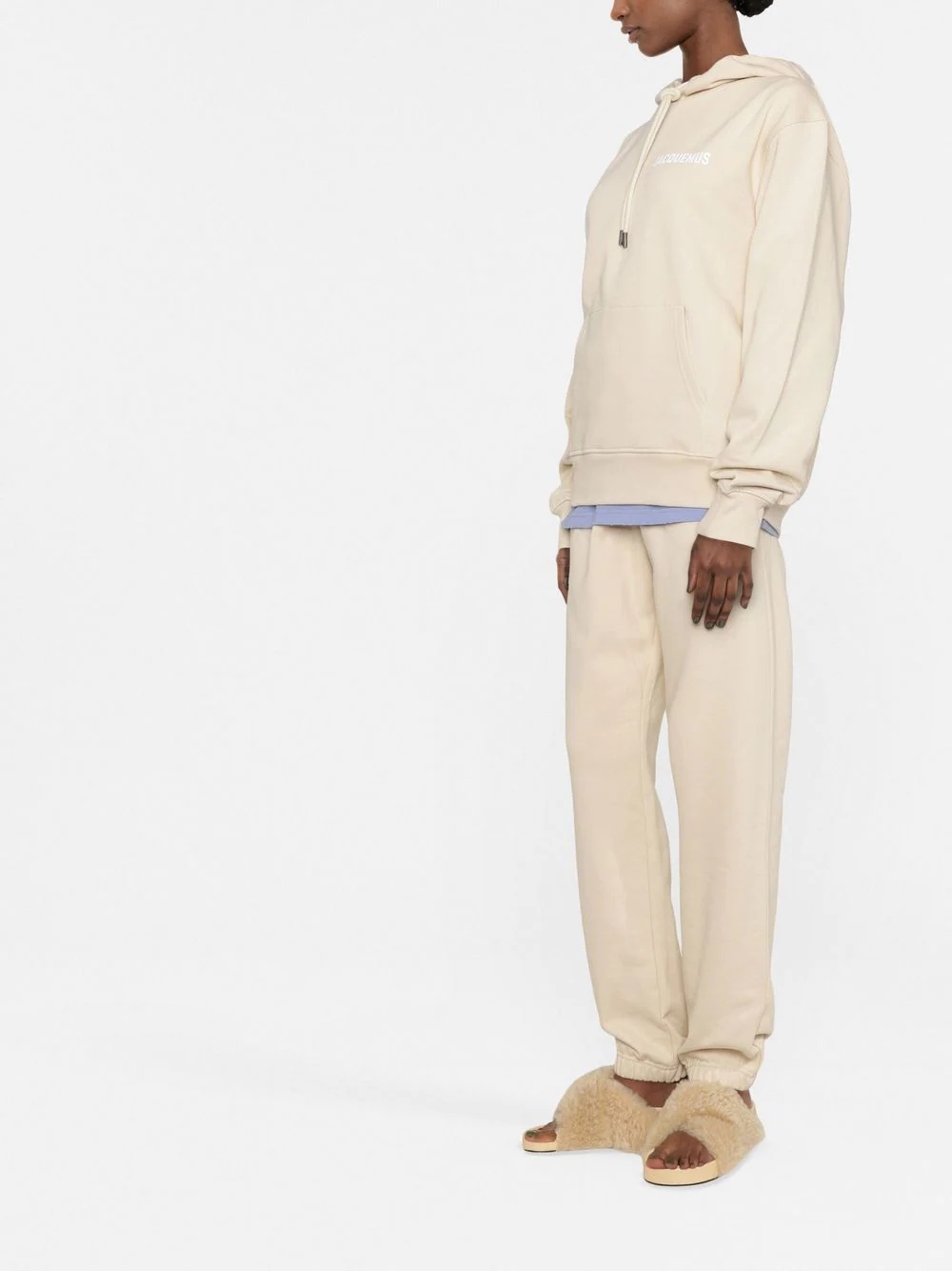 logo-print drawstring hoodie - 3