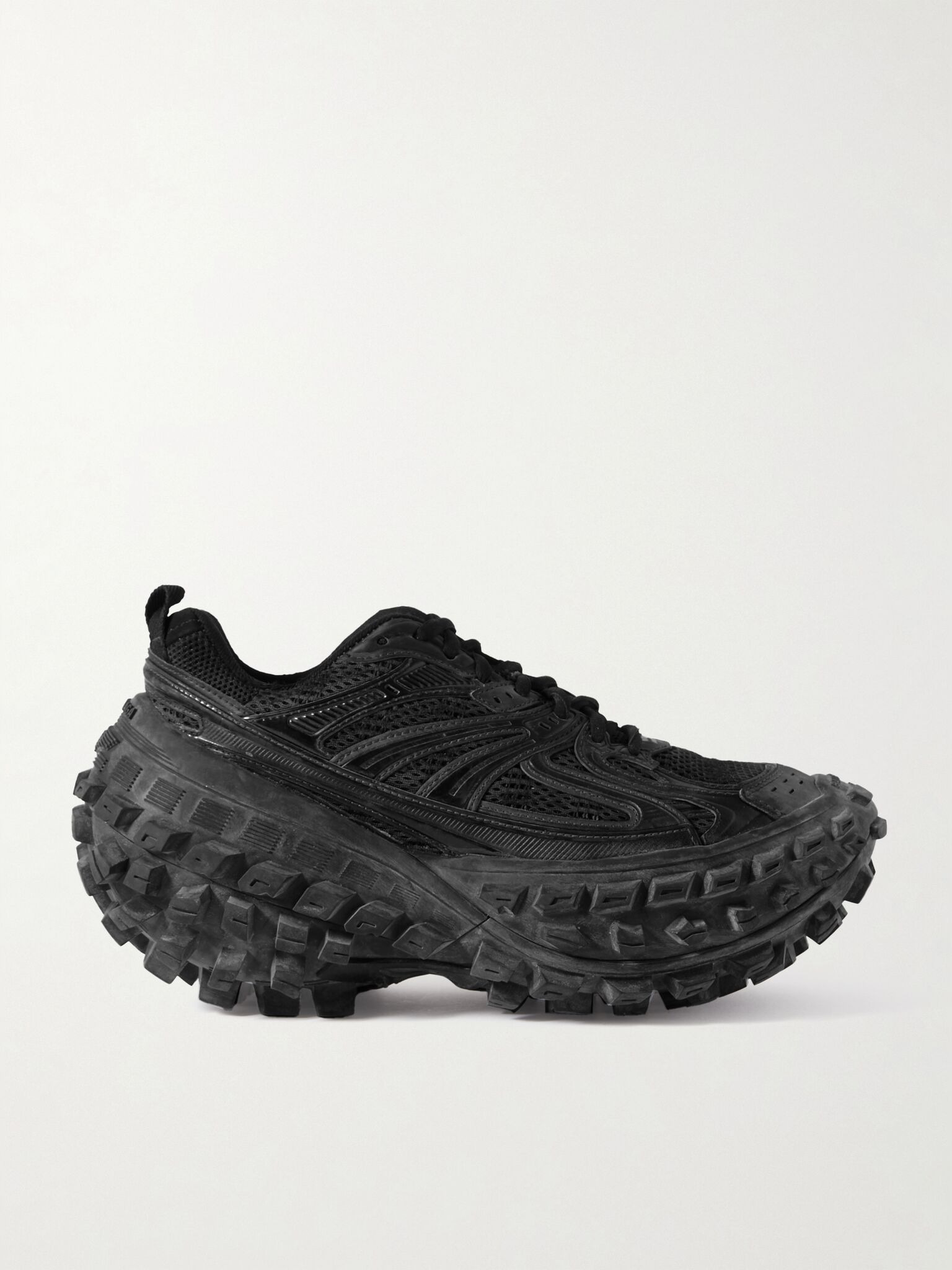 Bouncer mesh and rubber platform sneakers Black - 1
