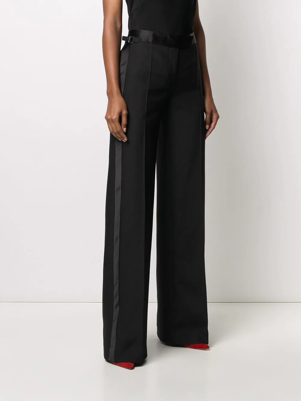 tuxedo band flared trousers - 3