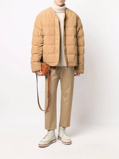 Jil Sander quilted-finish padded coat outlook