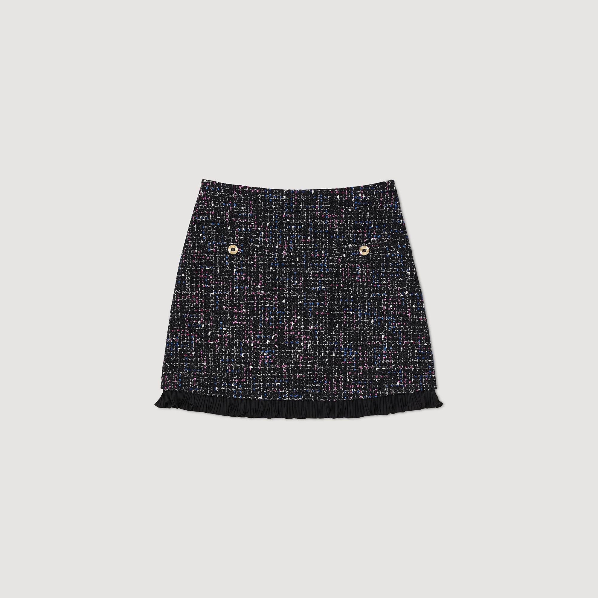 SHORT TWEED SKIRT - 1