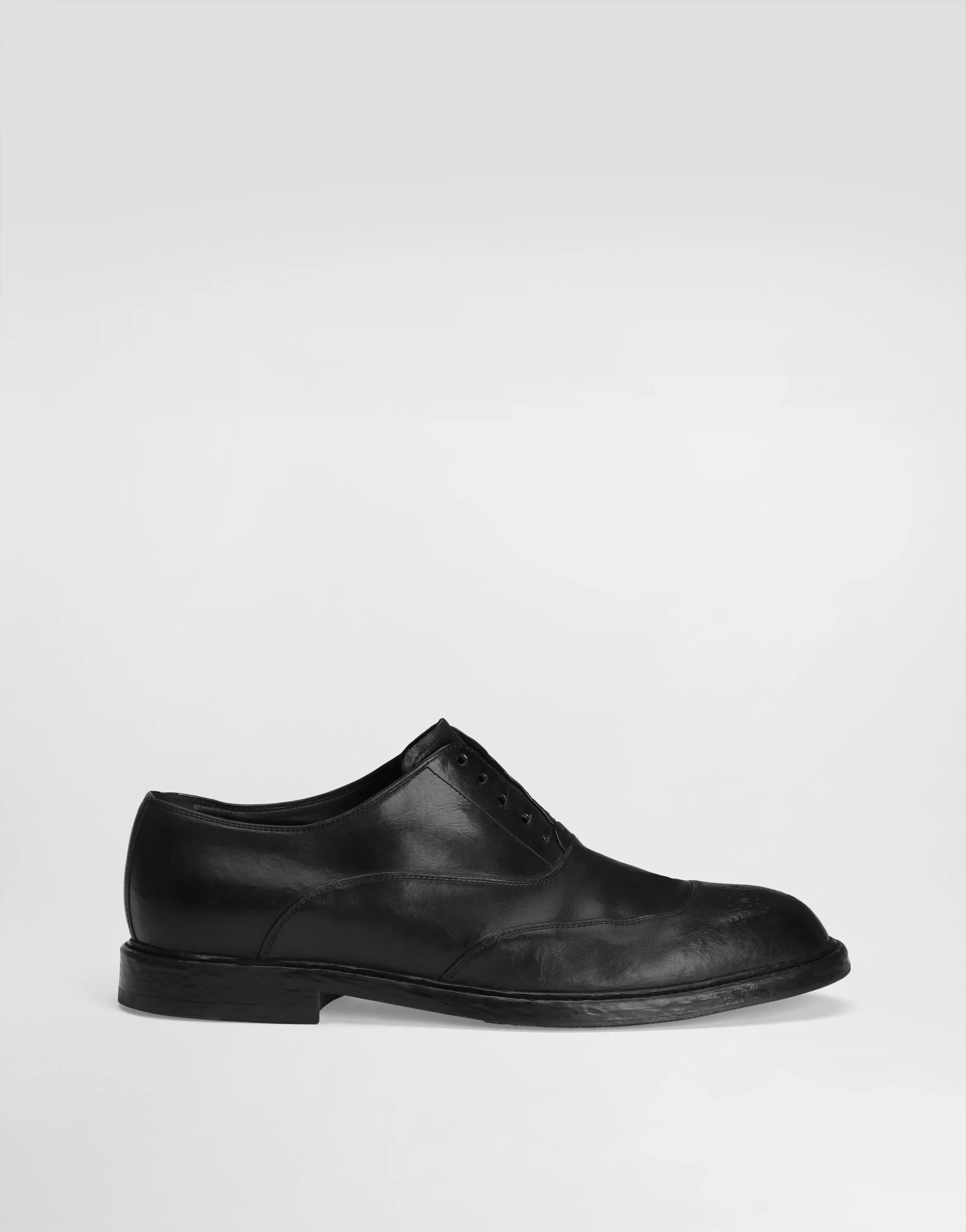 Washed calfskin laced shoes - 1