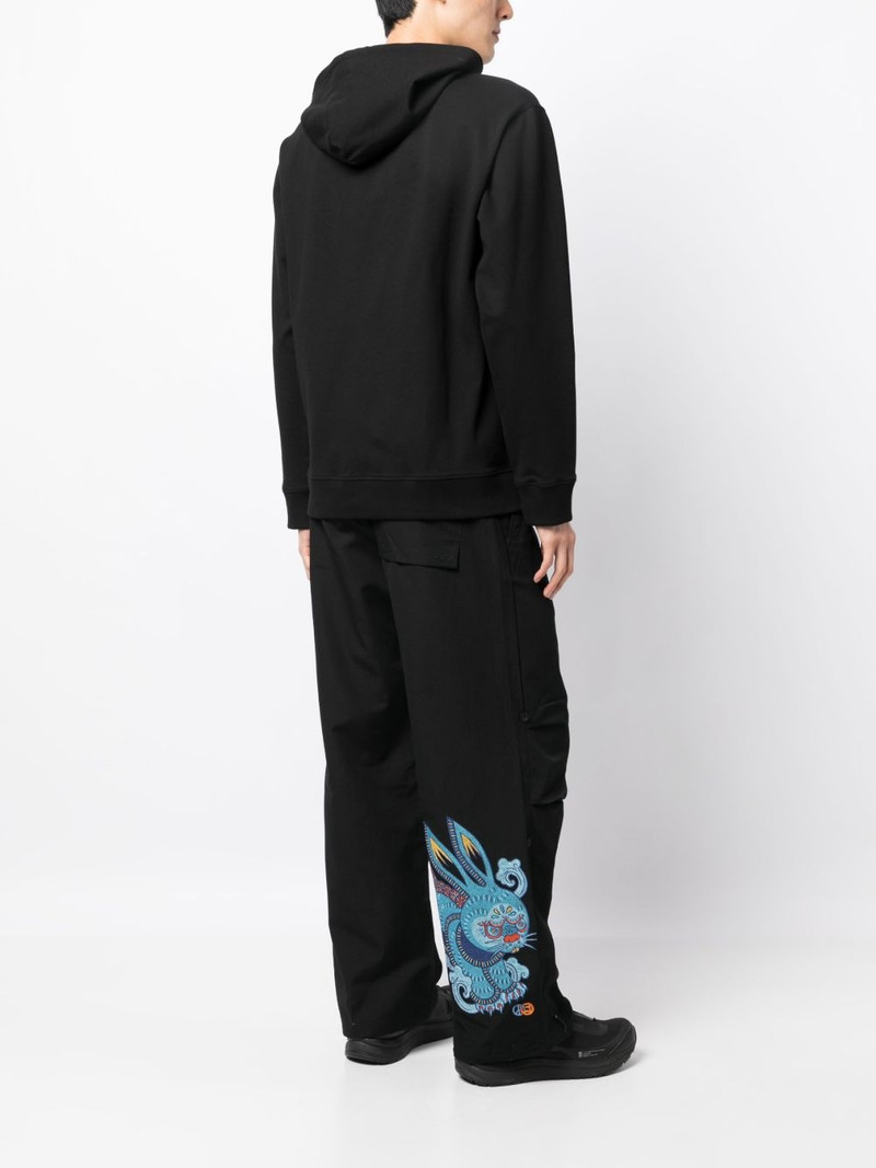 MAHARISHI Rabbit-embroidered lose-fit trousers outlook