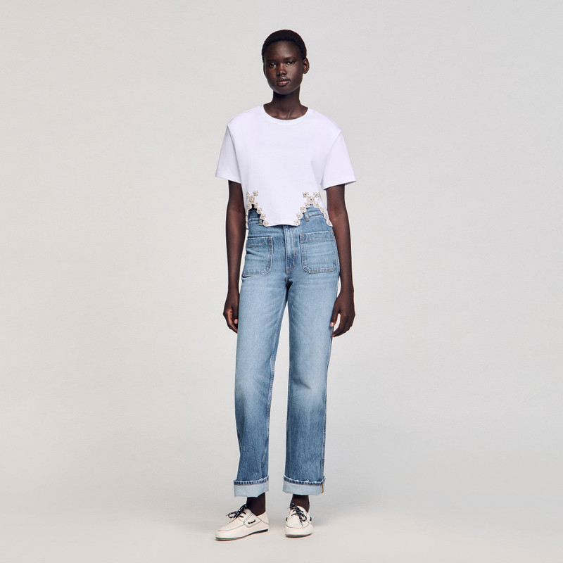 Sandro RHINESTONE CROP TOP outlook