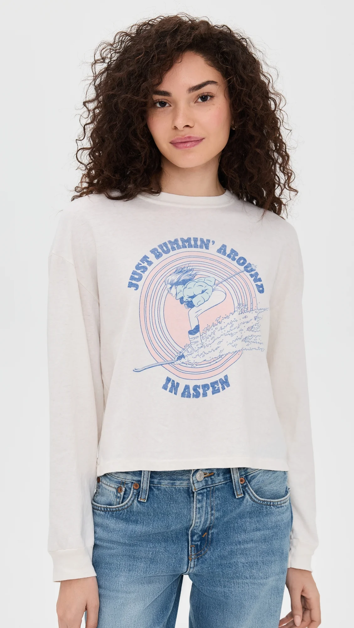 Boxy Boyfriend Long Sleeve Ski Bum Tee - 1
