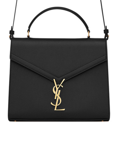 SAINT LAURENT Cassandra Medium Top Handle Bag in Grain de Poudre Embossed Leather outlook