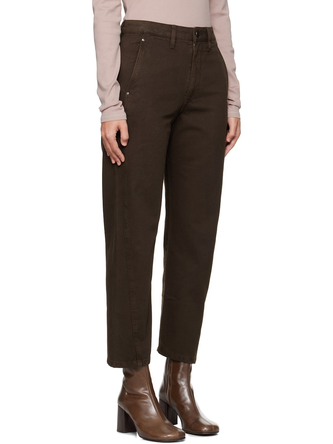 Brown Twisted Jeans - 2