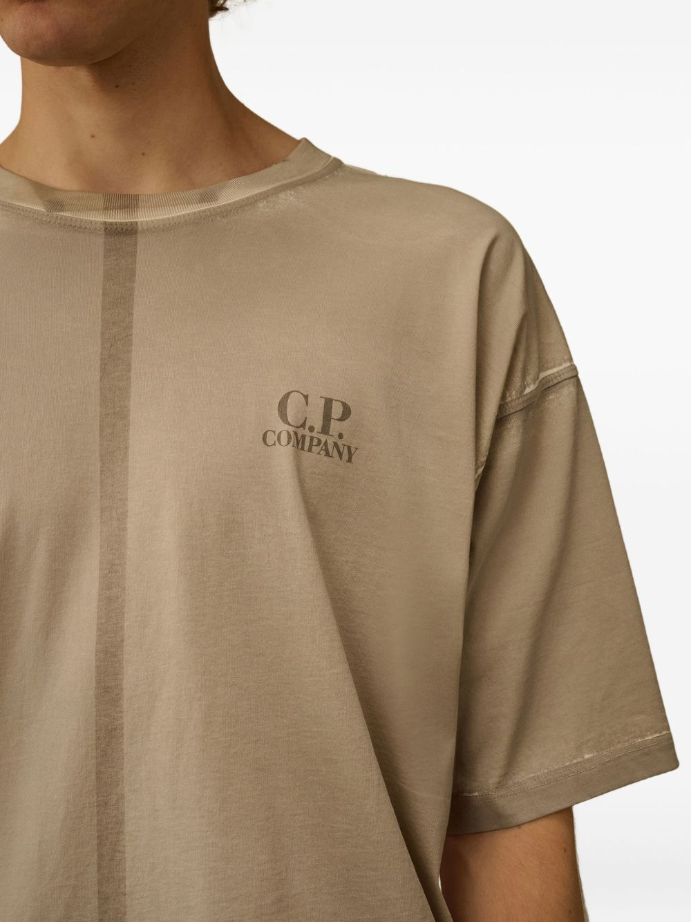 central-seam cotton T-shirt - 5