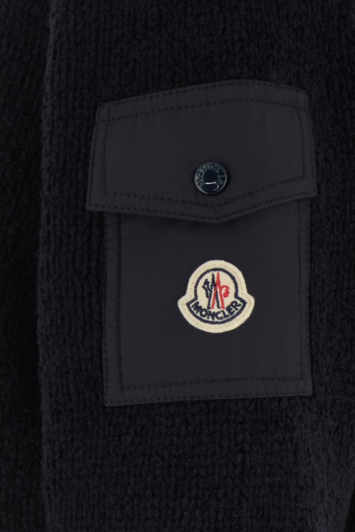 Dark blue wool blend sweater - 3