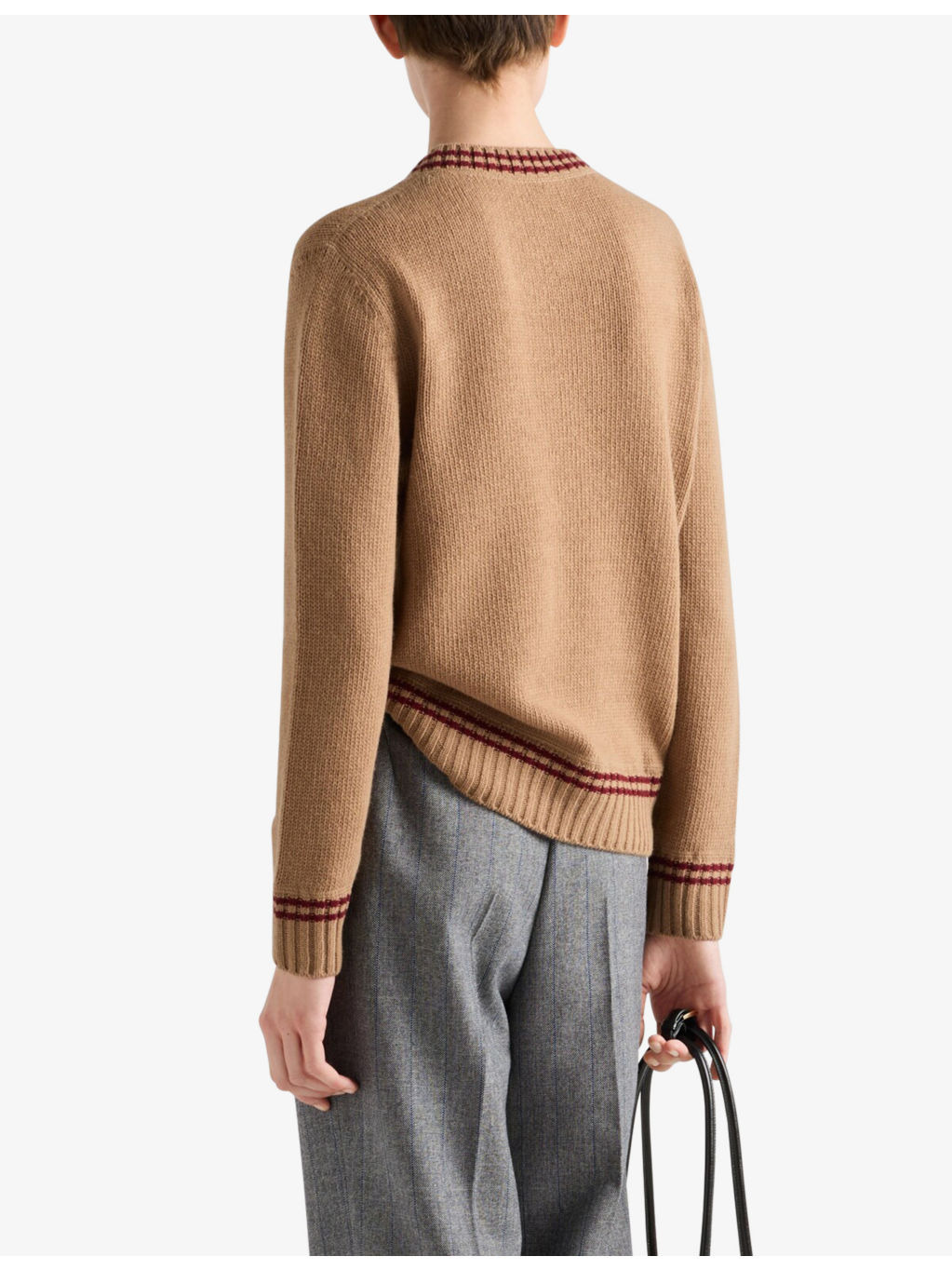 Logo-print crew-neck wool and cashmere-blend jumper - 4