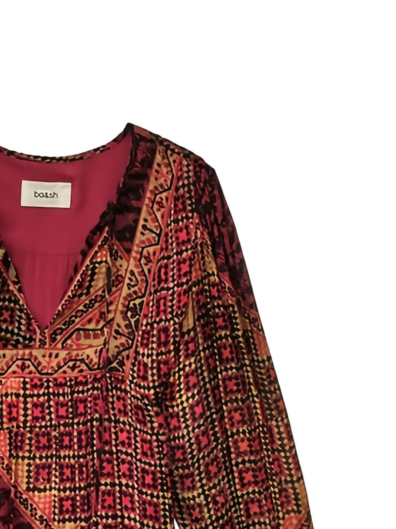ba&sh geometric print V-neck dress outlook