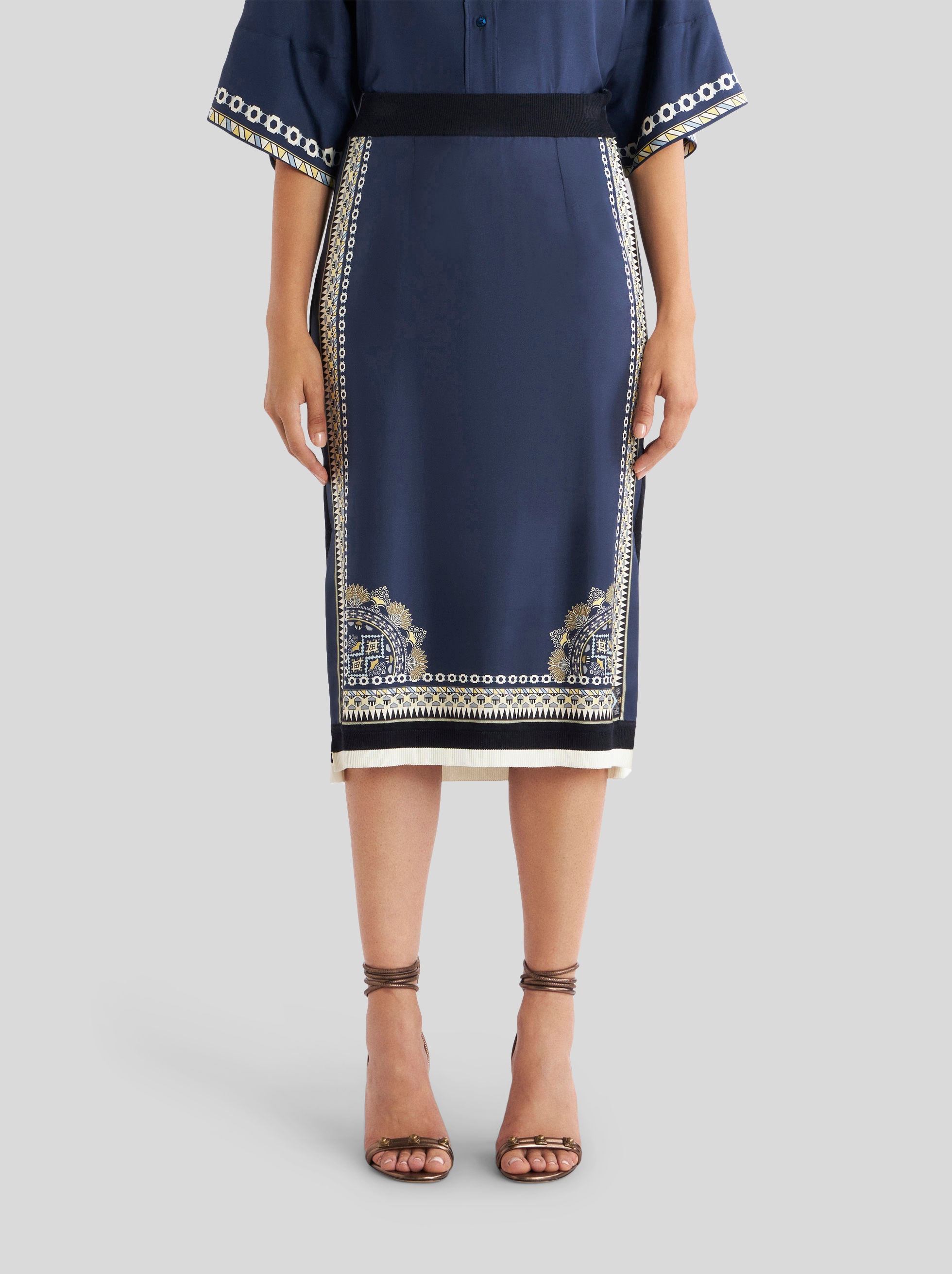 【関税&送料込】Etro Jacquard Knit Skirt ETRO Jacquard-knit midi skirt | NET-A-PORTER