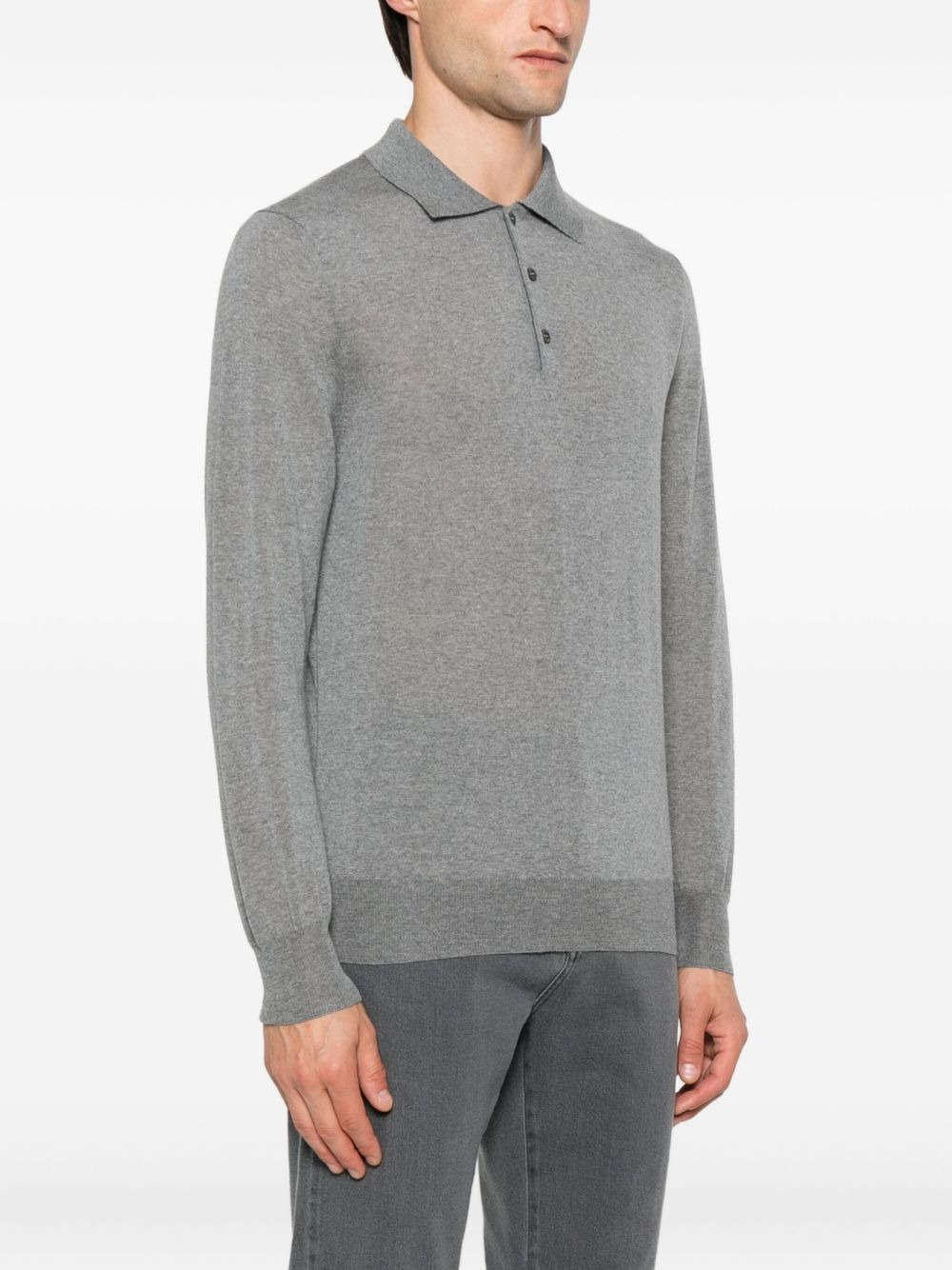 long-sleeve polo shirt - 3