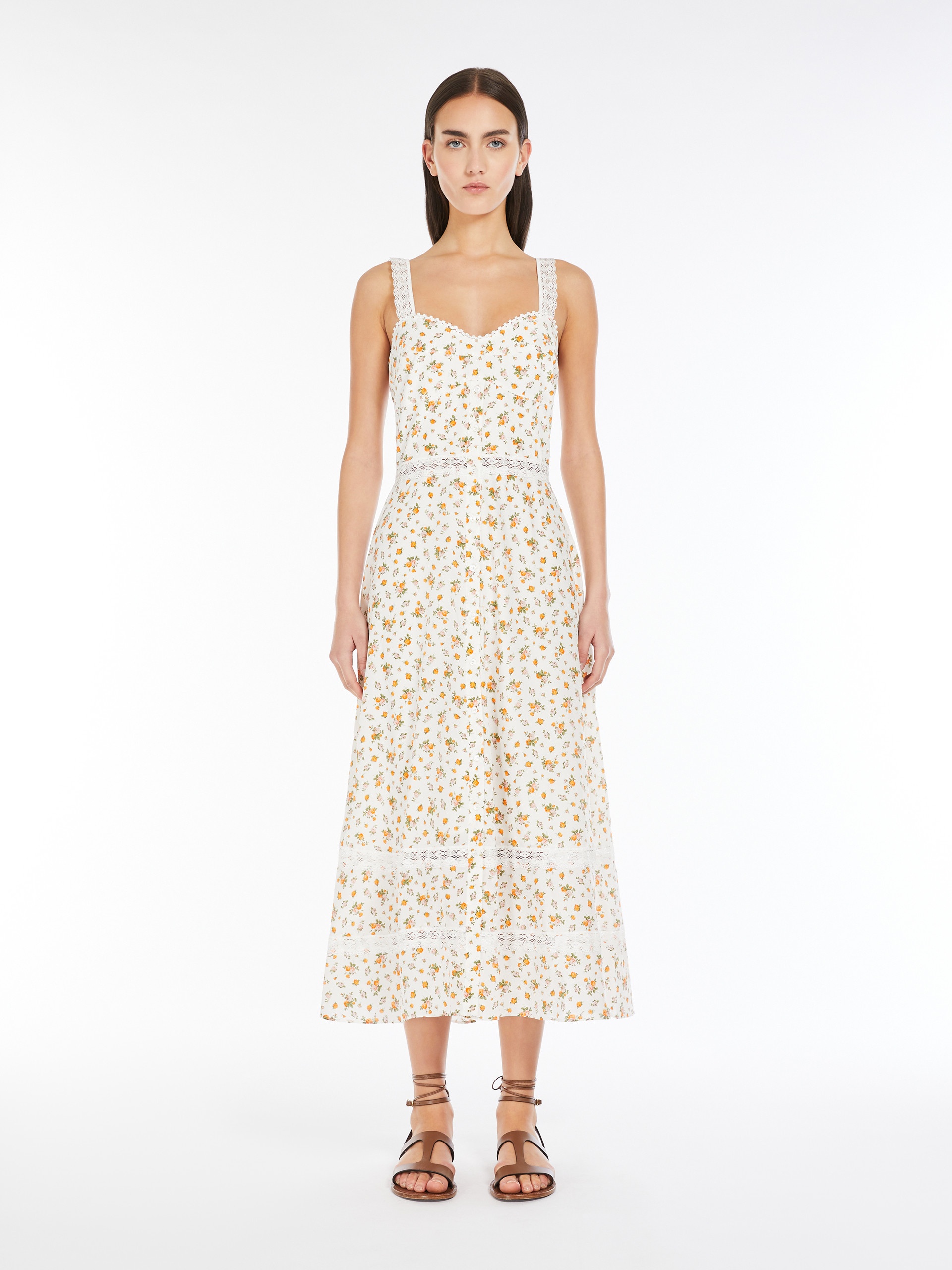 ASSUAN1234 Printed crepe de chine dress - 3