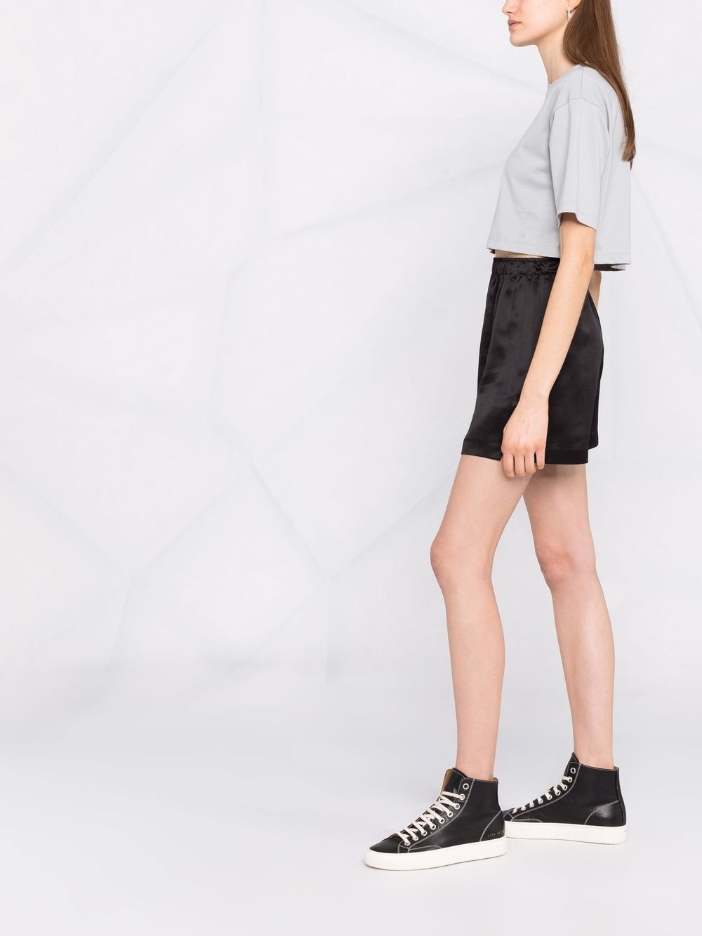 GUPO cropped short-sleeve T-shirt - 4
