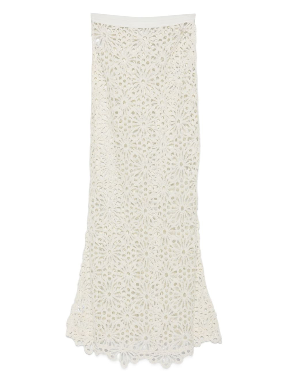 Obie floral-lace maxi skirt - 1