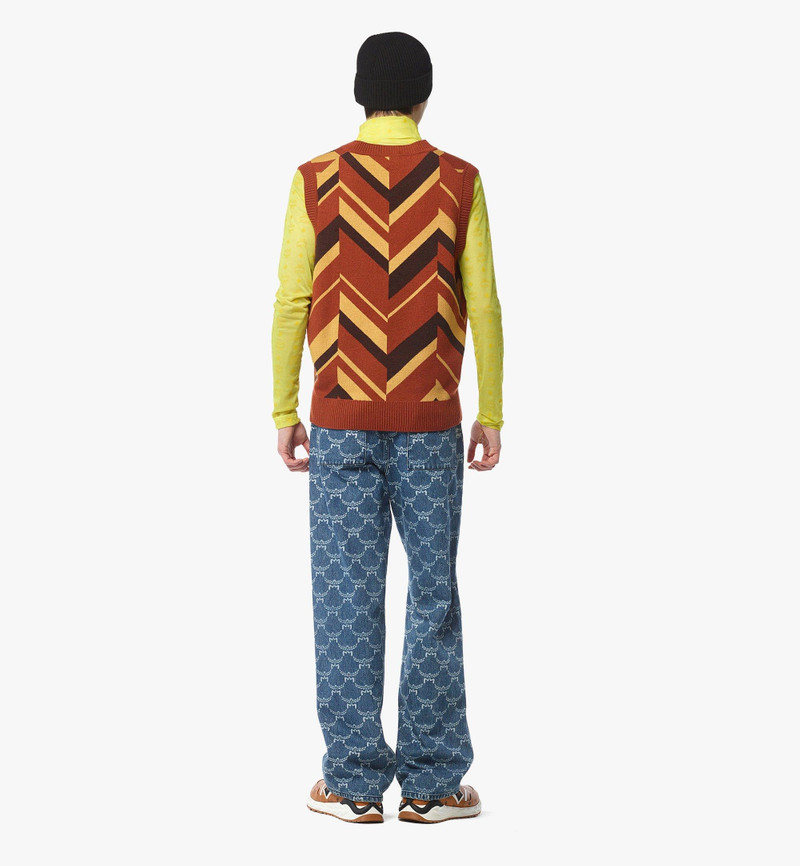 Mega Herringbone Vest in Wool-Cashmere Jacquard 5
