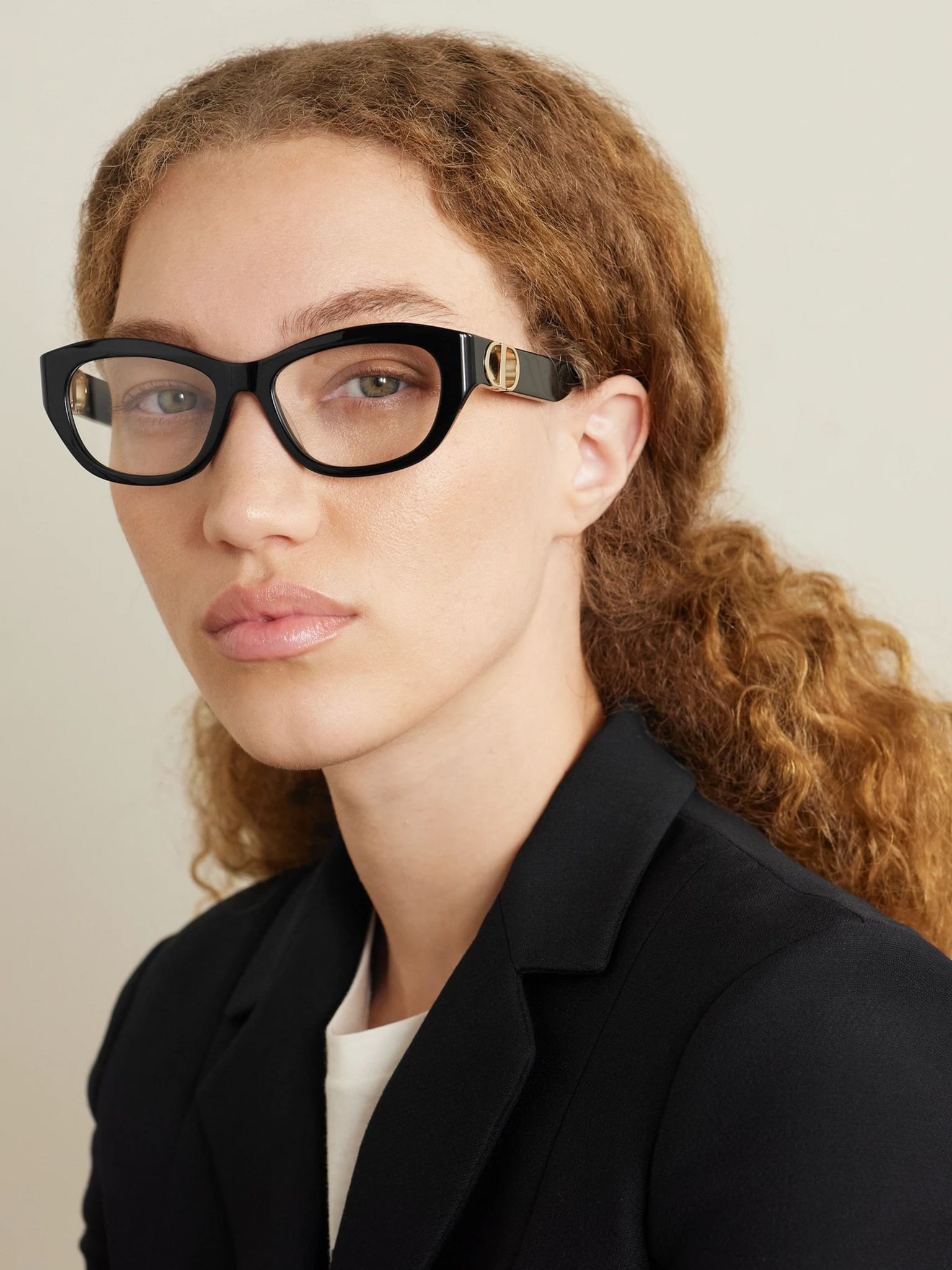 30Montaigne0 B1I oval-frame acetate optical glasses Black - 2