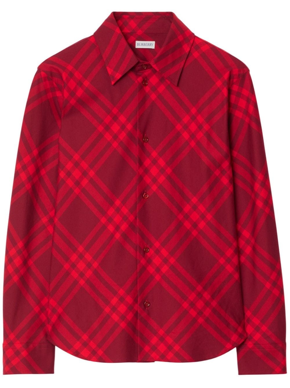 check-pattern cotton shirt - 1