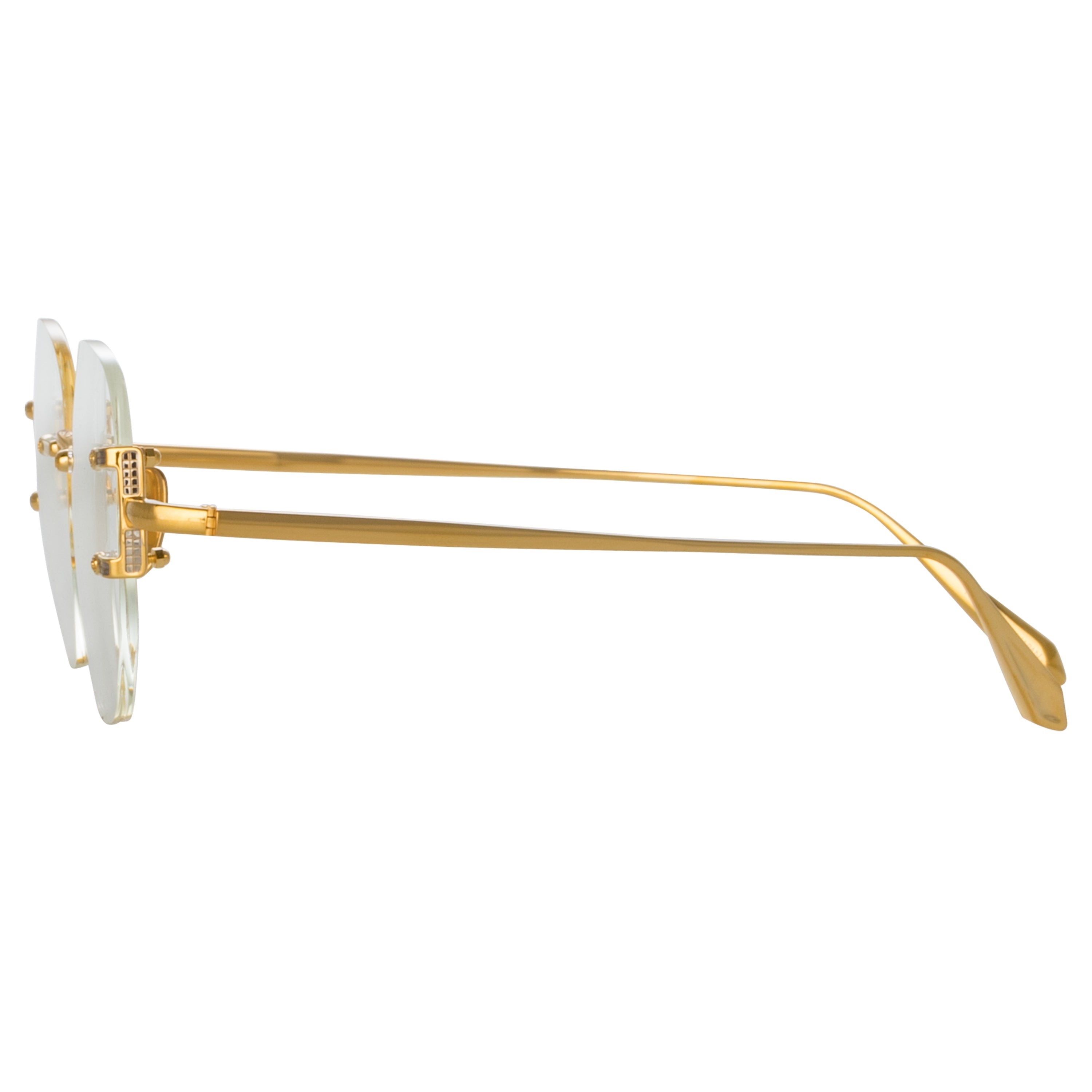 SANDOR ANGULAR OPTICAL FRAME IN YELLOW GOLD - 3