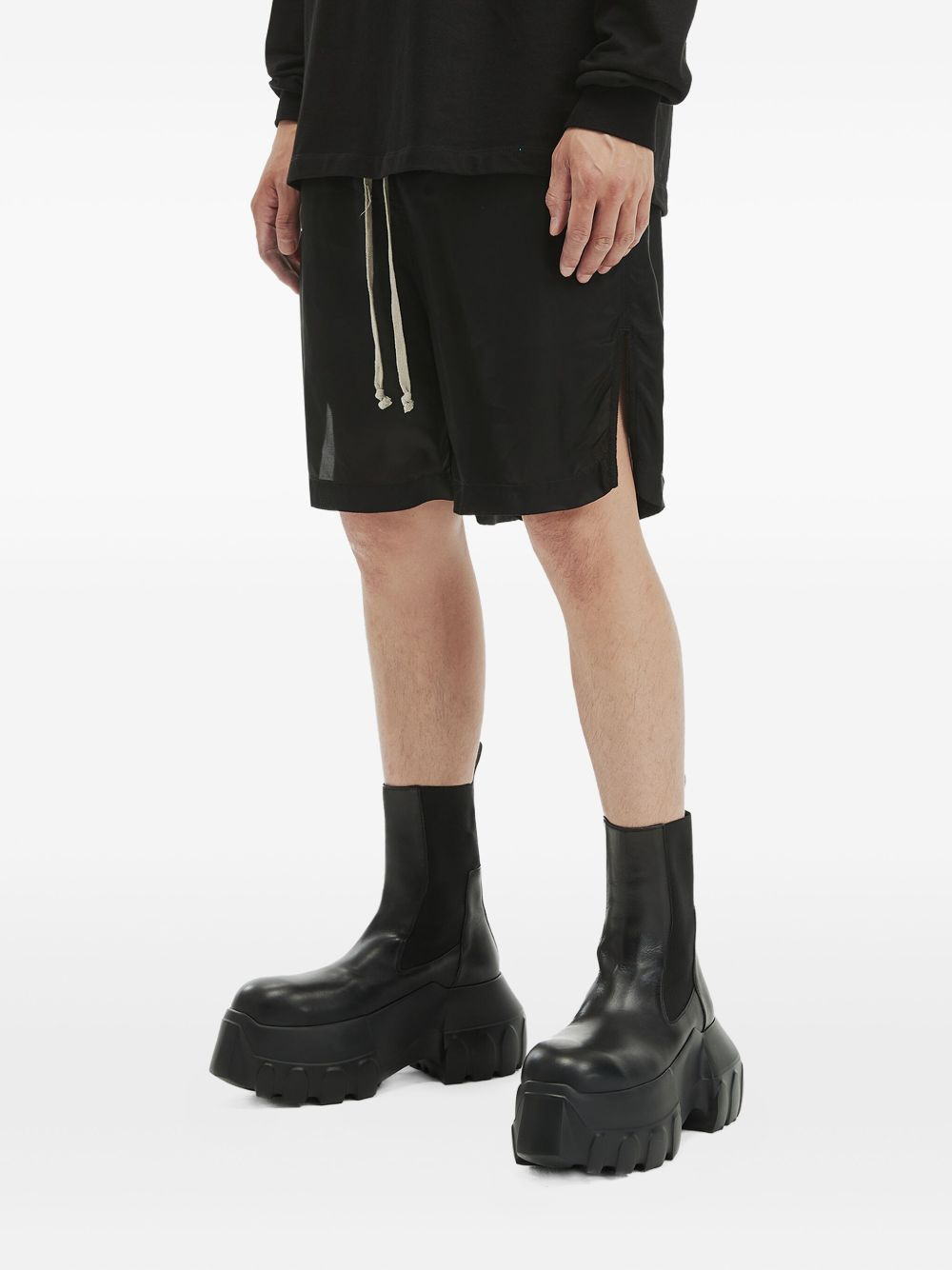 Boxers drawstring side-split shorts - 3