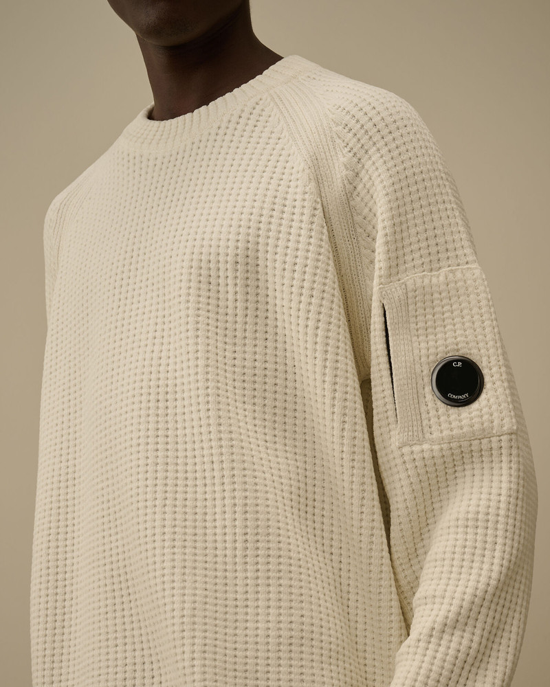 Cotton Chenille Crewneck Lens Sweater 5