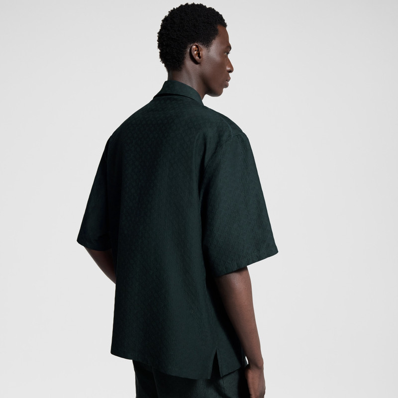 Mini Monogram Silk-Cotton Blend Short-Sleeved Shirt 5