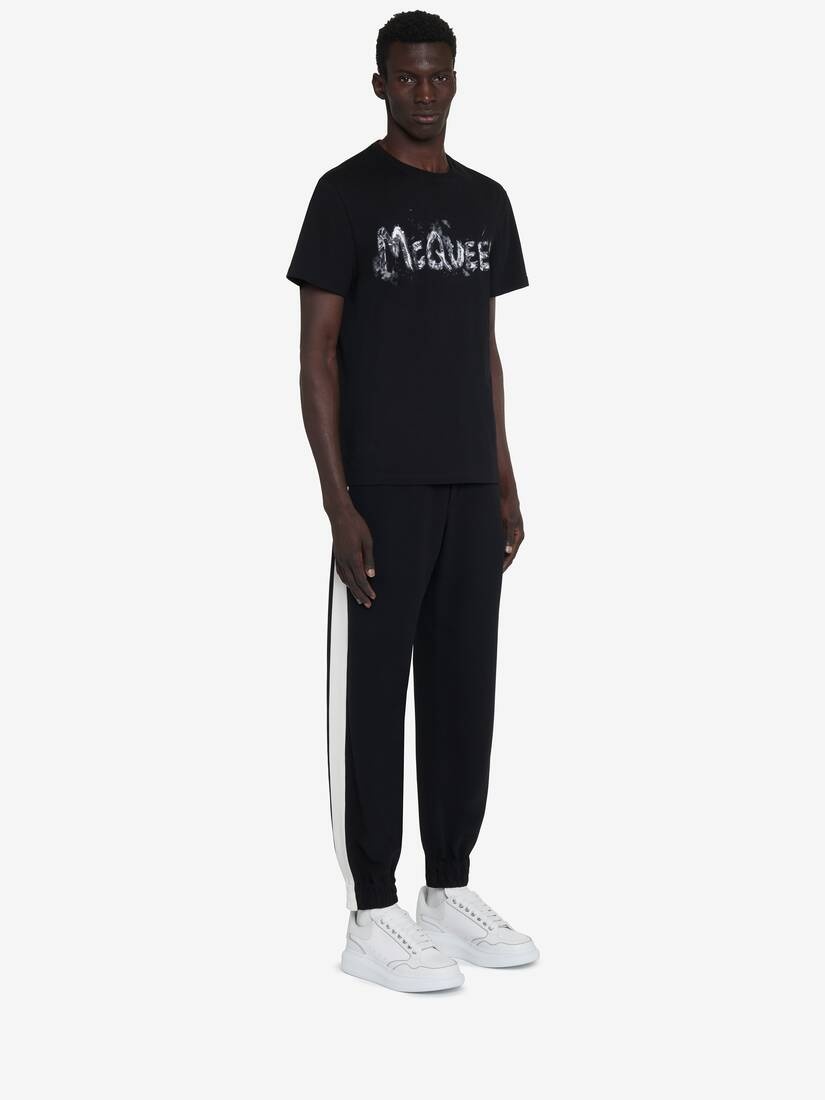 ■alexander mcqueen■ Graffiti McQueen T-Shirt Black Khaki 6 Alexander McQueen Logo graffiti-print t-shirt | Black | FARFETCH
