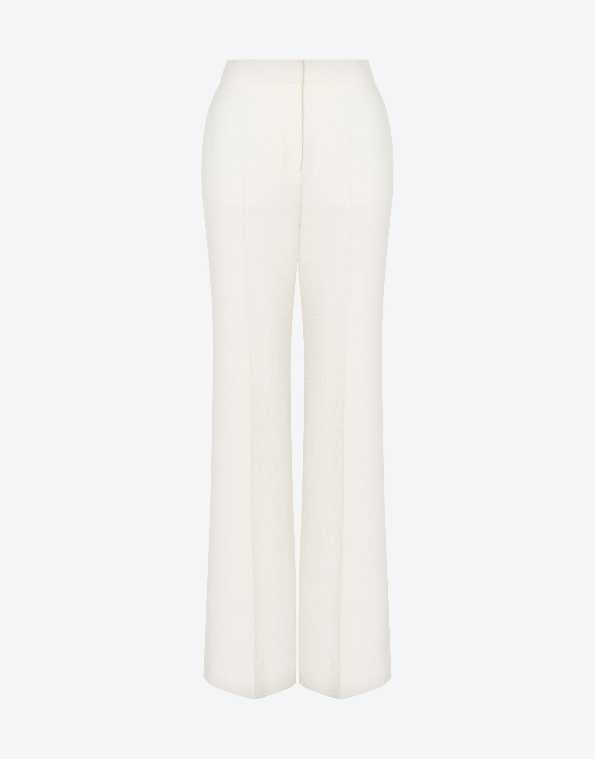 FLARED STRETCH CRÊPE TROUSERS - 1