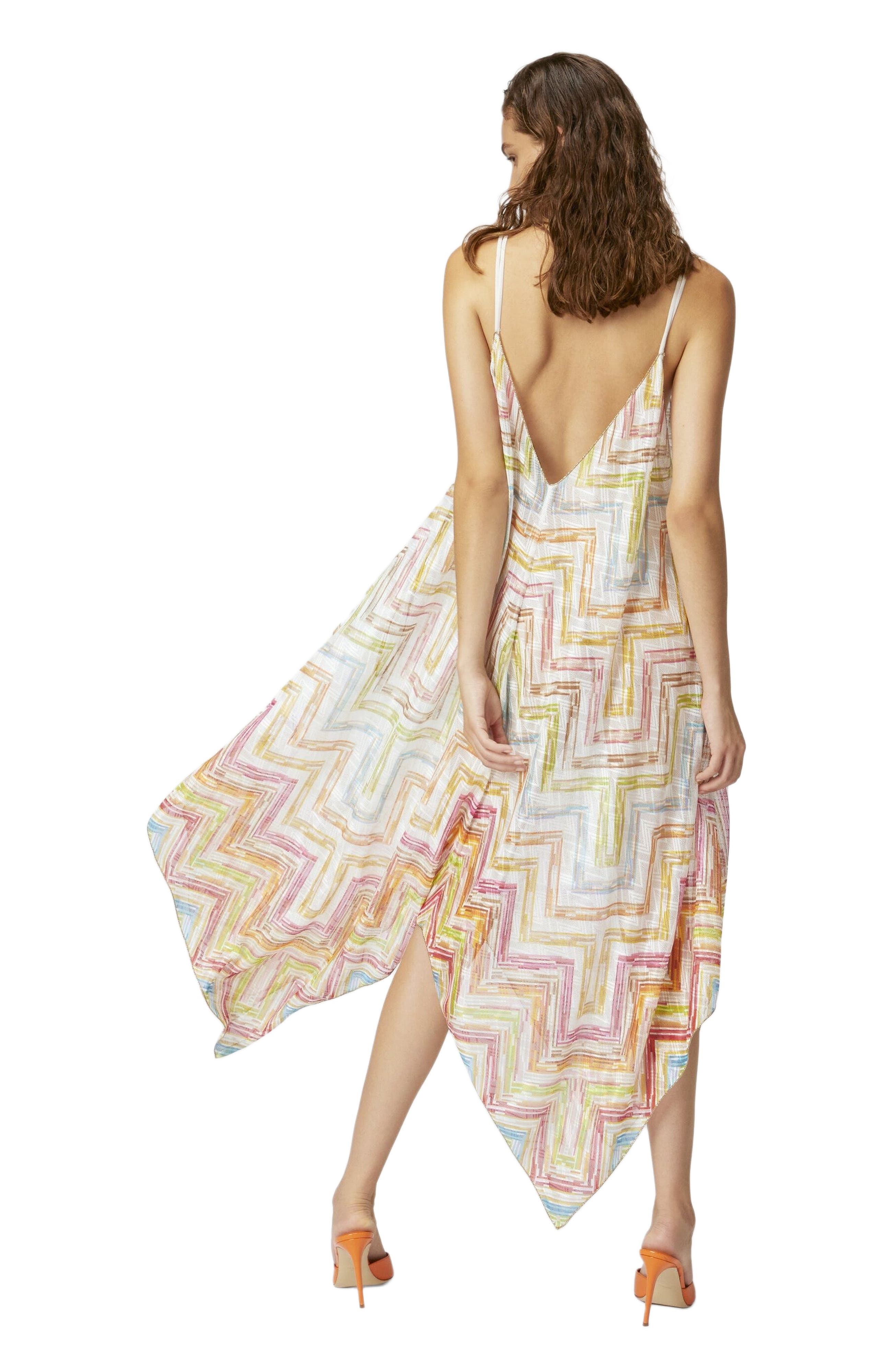 Missoni Long Cover-up Dress In Printed Tulle With Scarf Bottom in Multicoloured at Nordstrom - 3