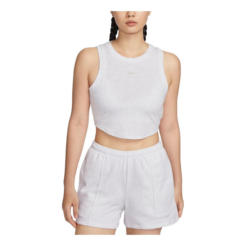 (WMNS) Nike Sportswear Essentials Tank Asia Sizing 'White Grey' FB8280-051 - 1