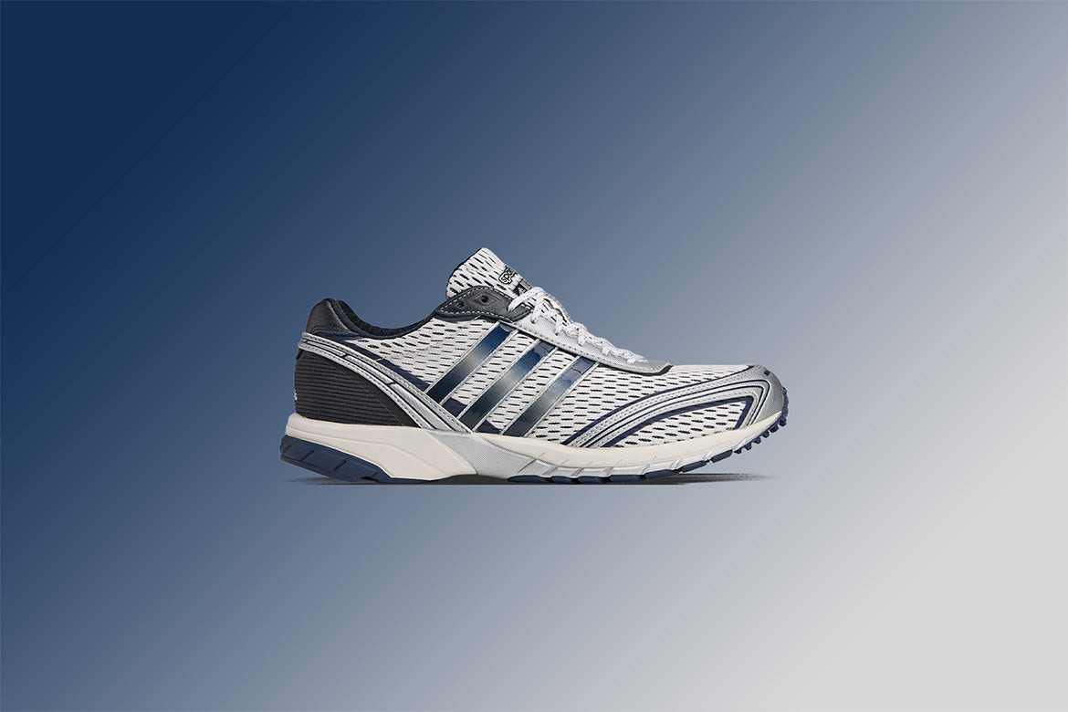 ADIDAS X SPORTY & RICH WOMEN'S ADIZERO ADIOS - CLOUD WHITE/COLLEGIATE NAVY/CLOUD WHITE - 5