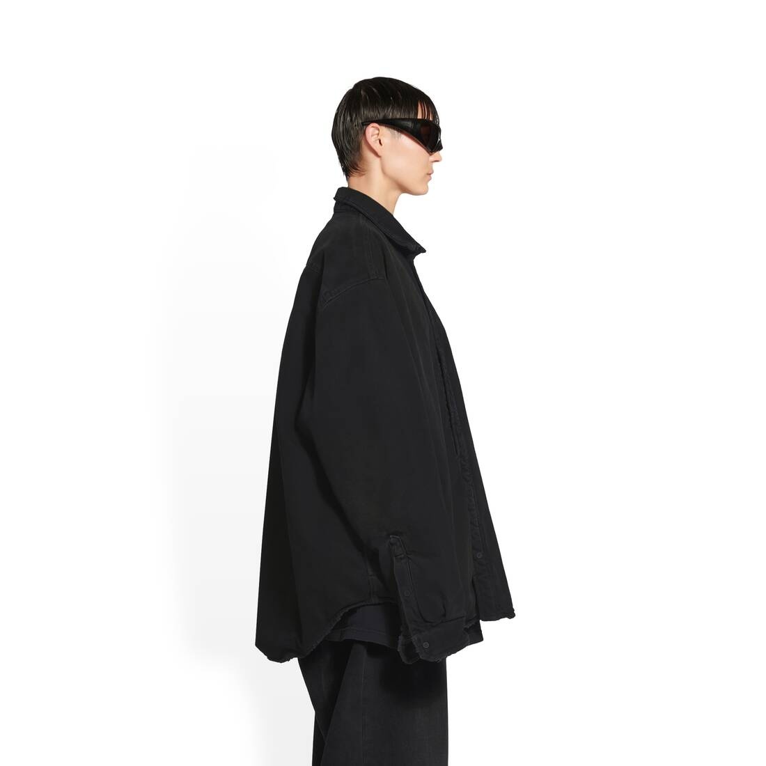 Padded Shirt in Black - 4
