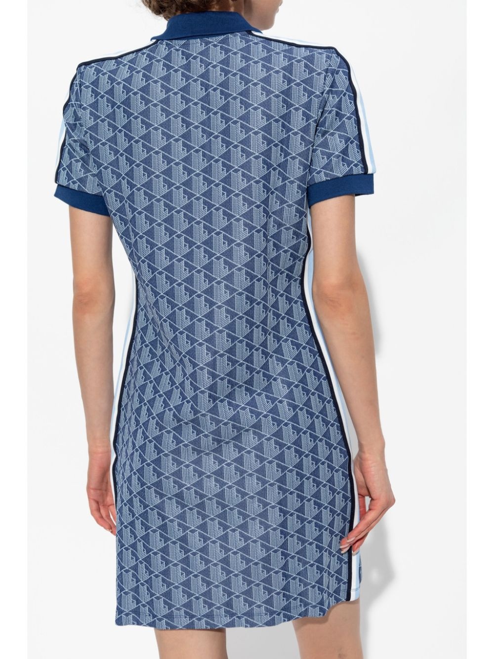 monogram-jacquard polo dress - 4