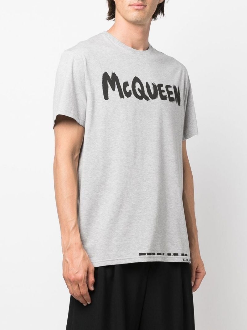 logo-print cotton T-shirt - 3