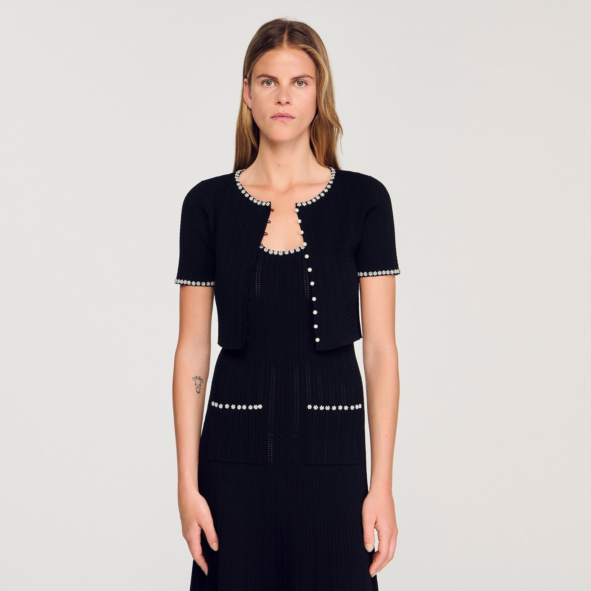 CROPPED BEADED CARDIGAN - 4