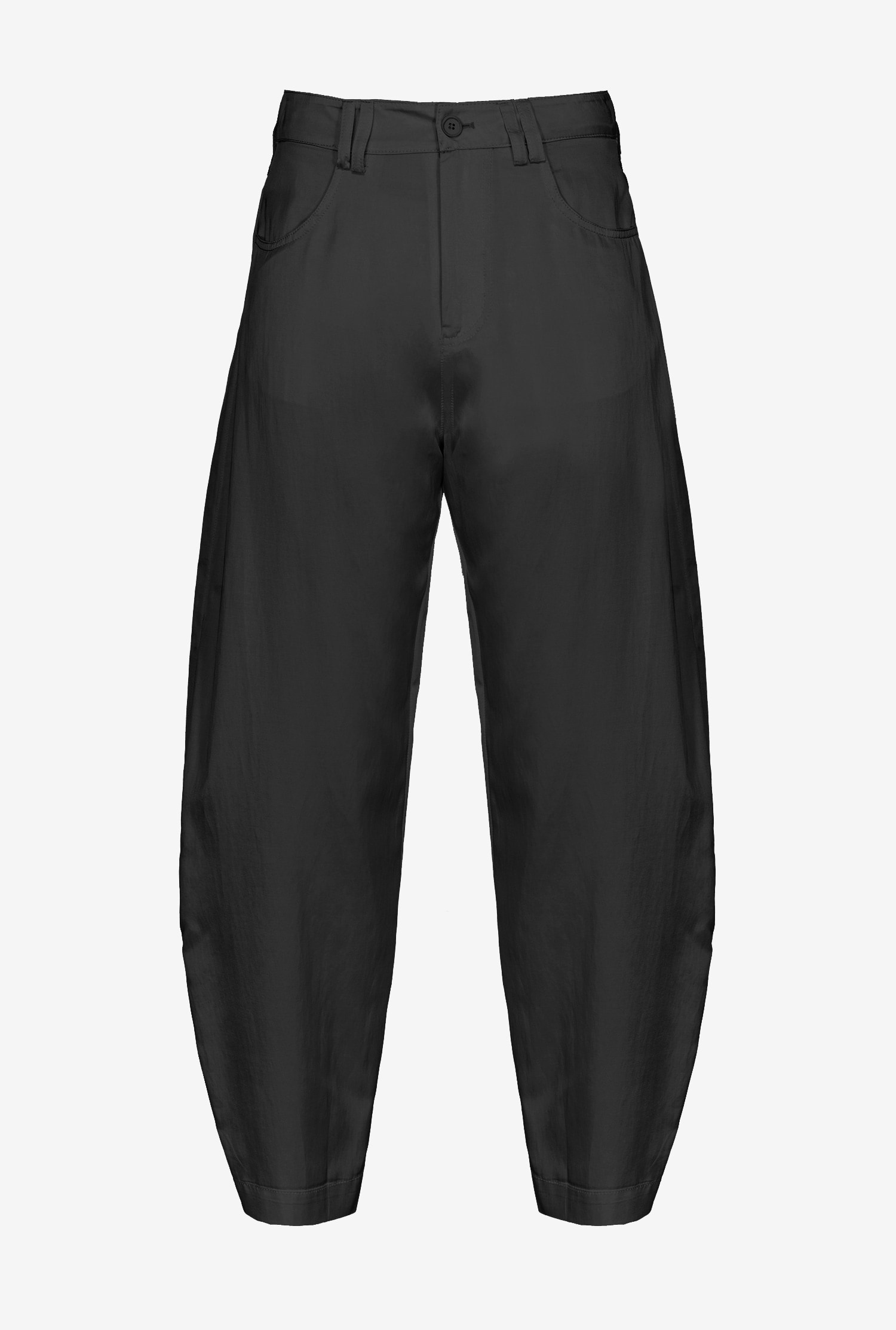 SATIN BARREL-LEG TROUSERS - 1