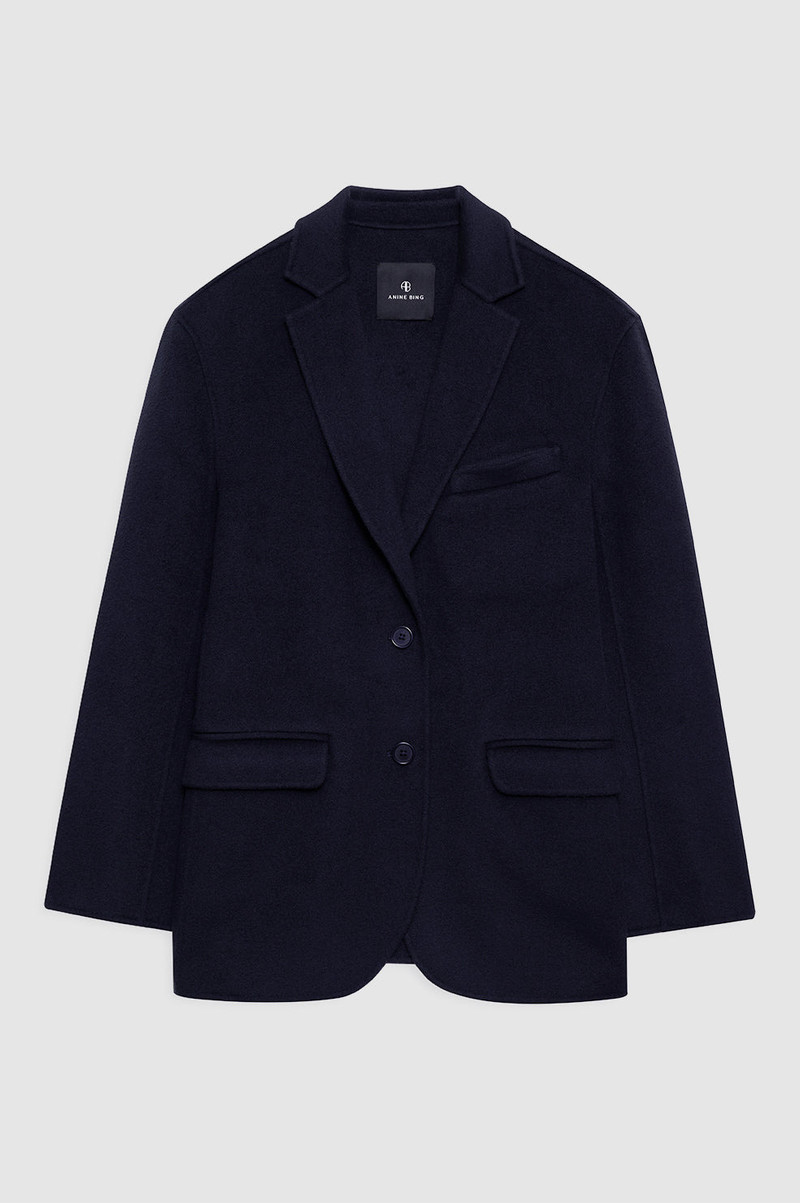 Quinn Blazer - Midnight Blue Cashmere Blend 1