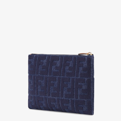 FENDI Blue denim pouch outlook